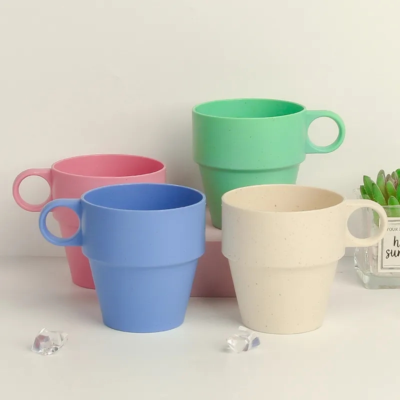 Customized wheat straw toothbrush cup 1