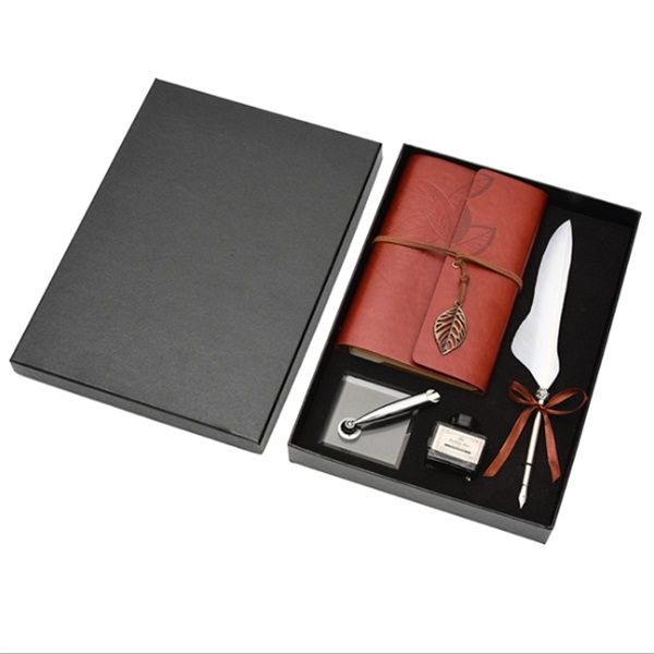Vintage Notebook Calligraphy Feather Pen 2