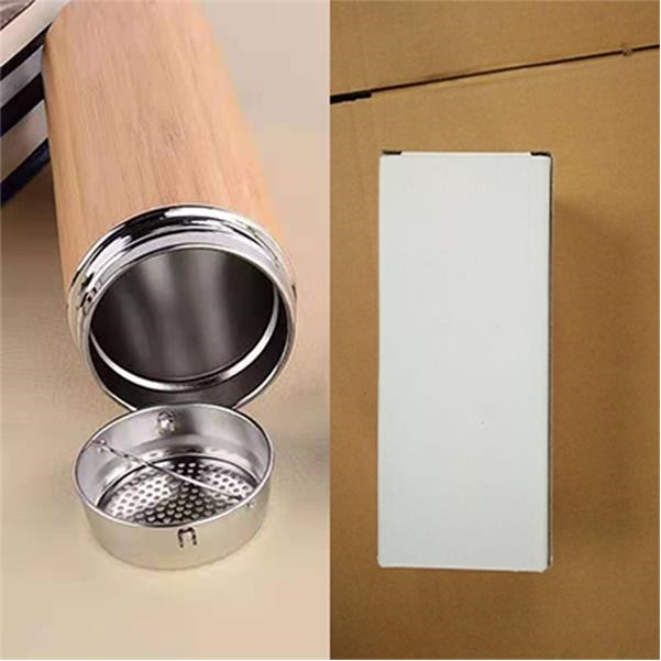 16 OZ Vacuum Sealed Bamboo Bottle 2