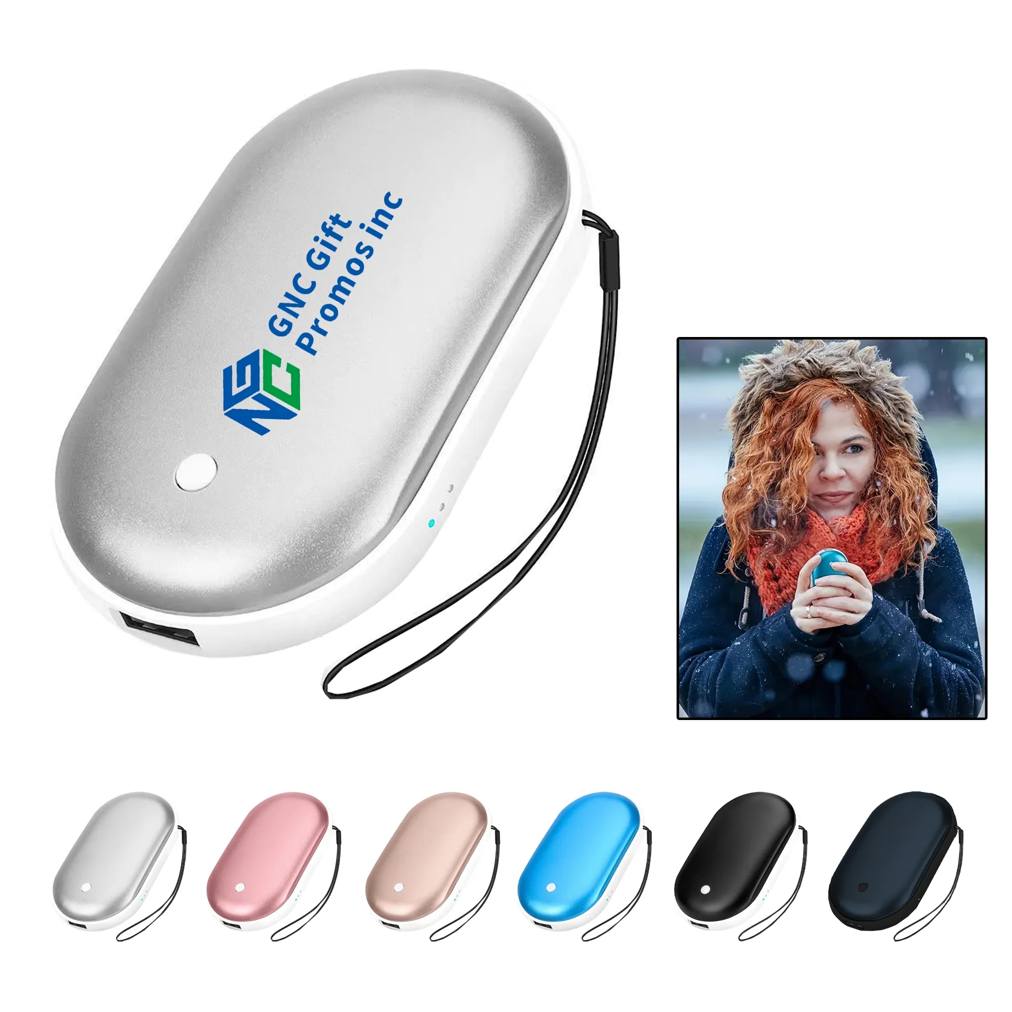 USB Hand Warmer Power Charger 4"x2.4" 8