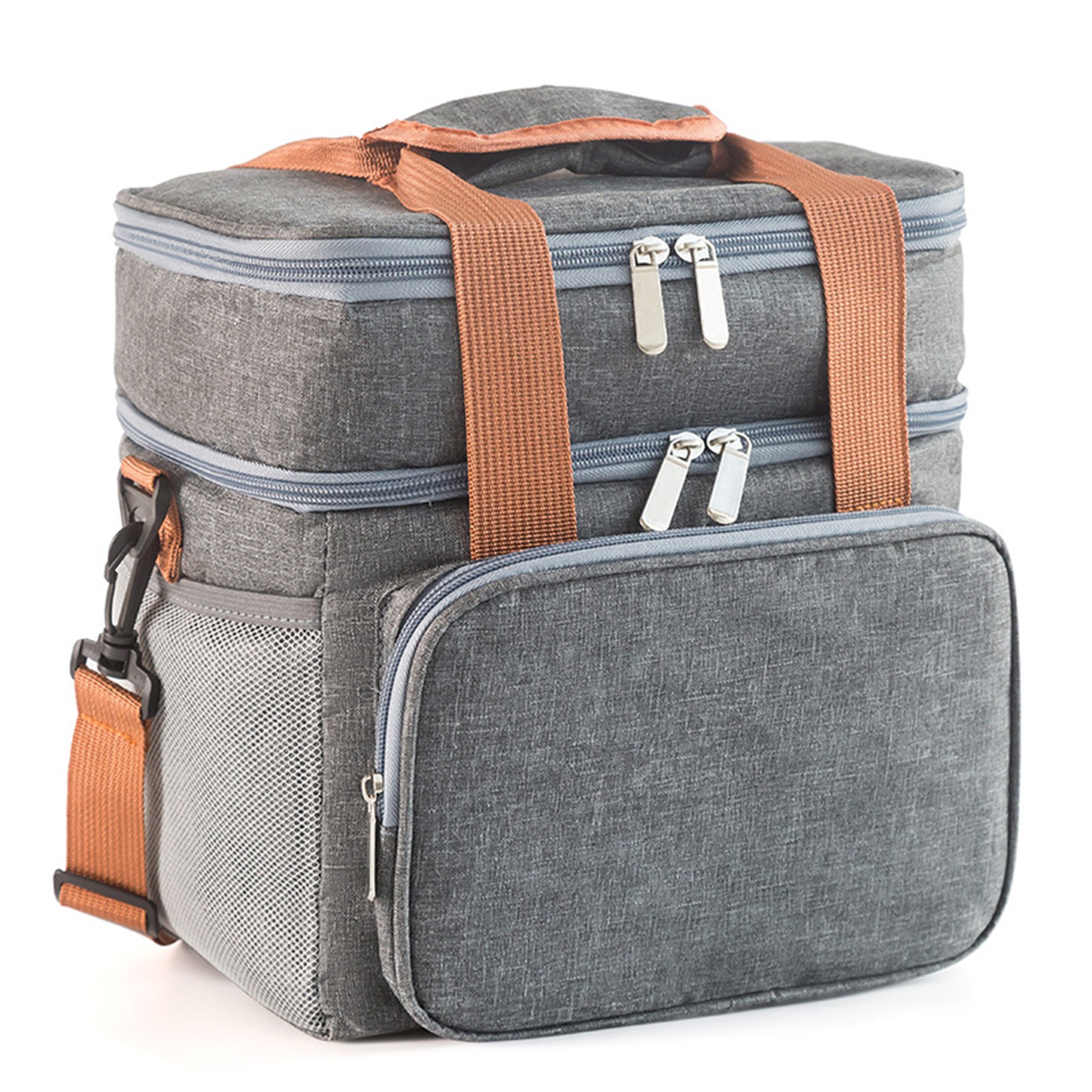 Double Deck Insulated Cooler Lunch Bag 2
