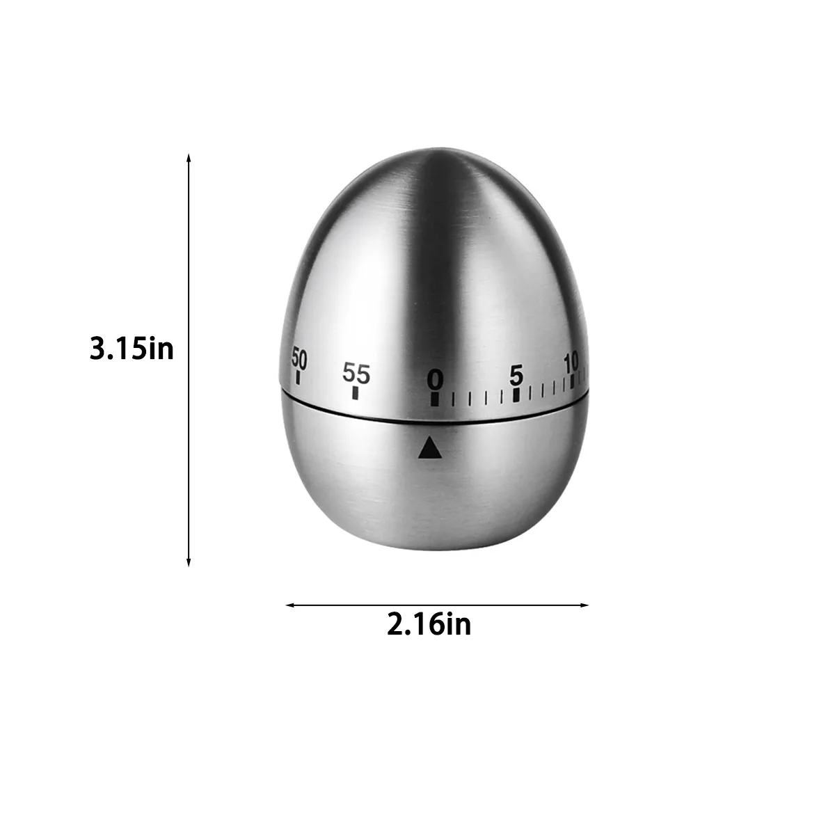 Metal Mechanical Countdown Kitchen Egg Shape Cooking Timer 4