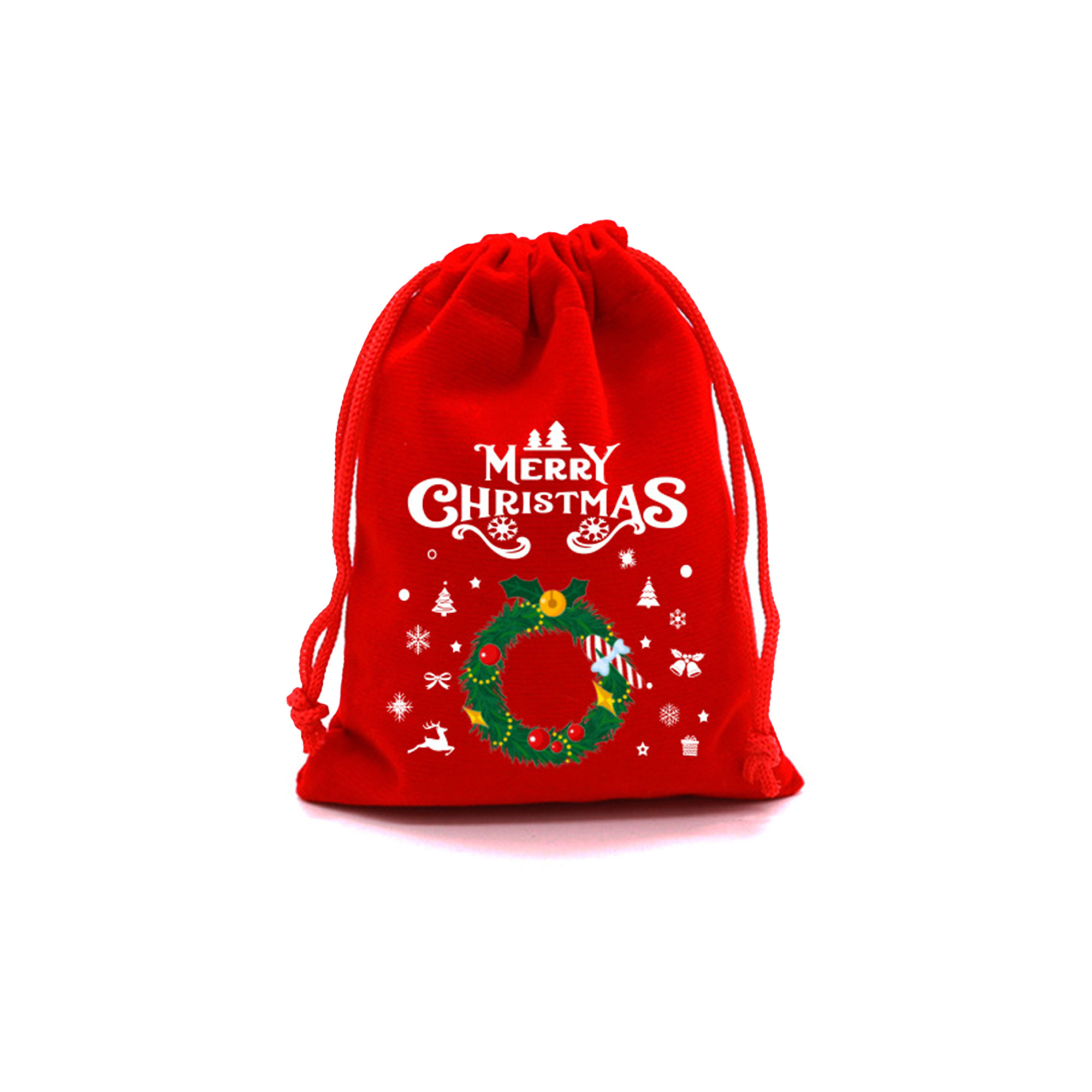Velvet Christmas Drawstring Gift Bags 5