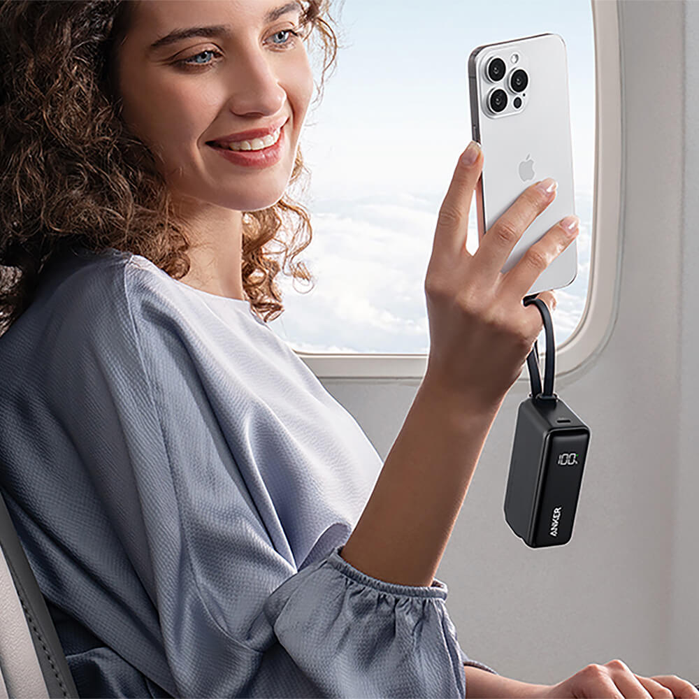 3-in-1 Power Bank 30W Fusion Built-In USB-C Cable