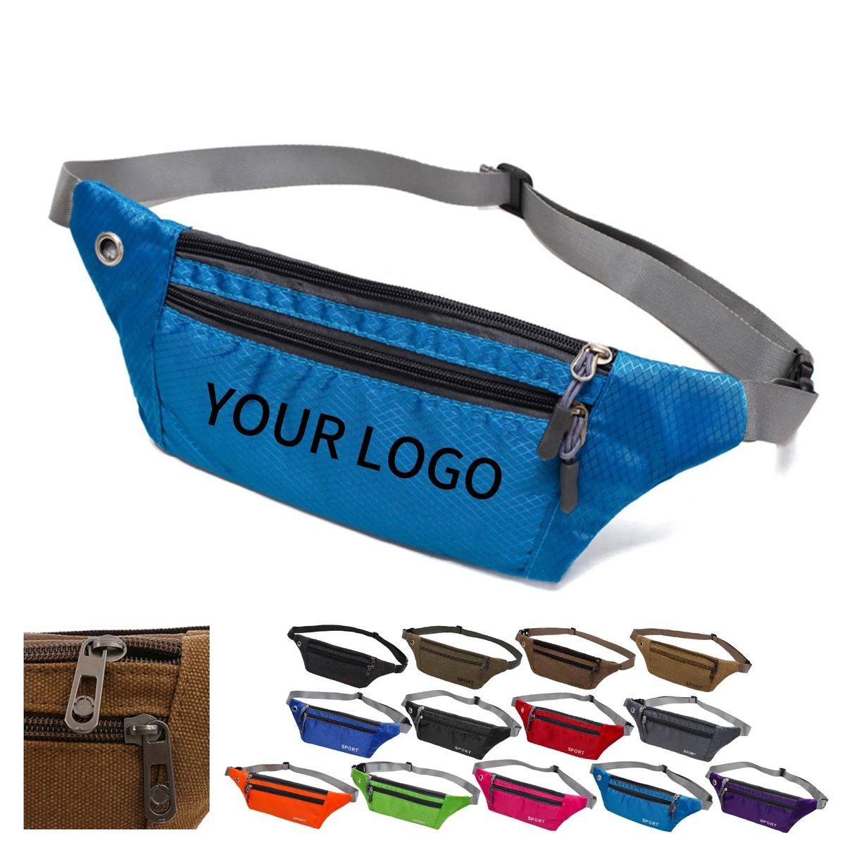 Three Pocket Fanny Pack for Sports and Travel 5
