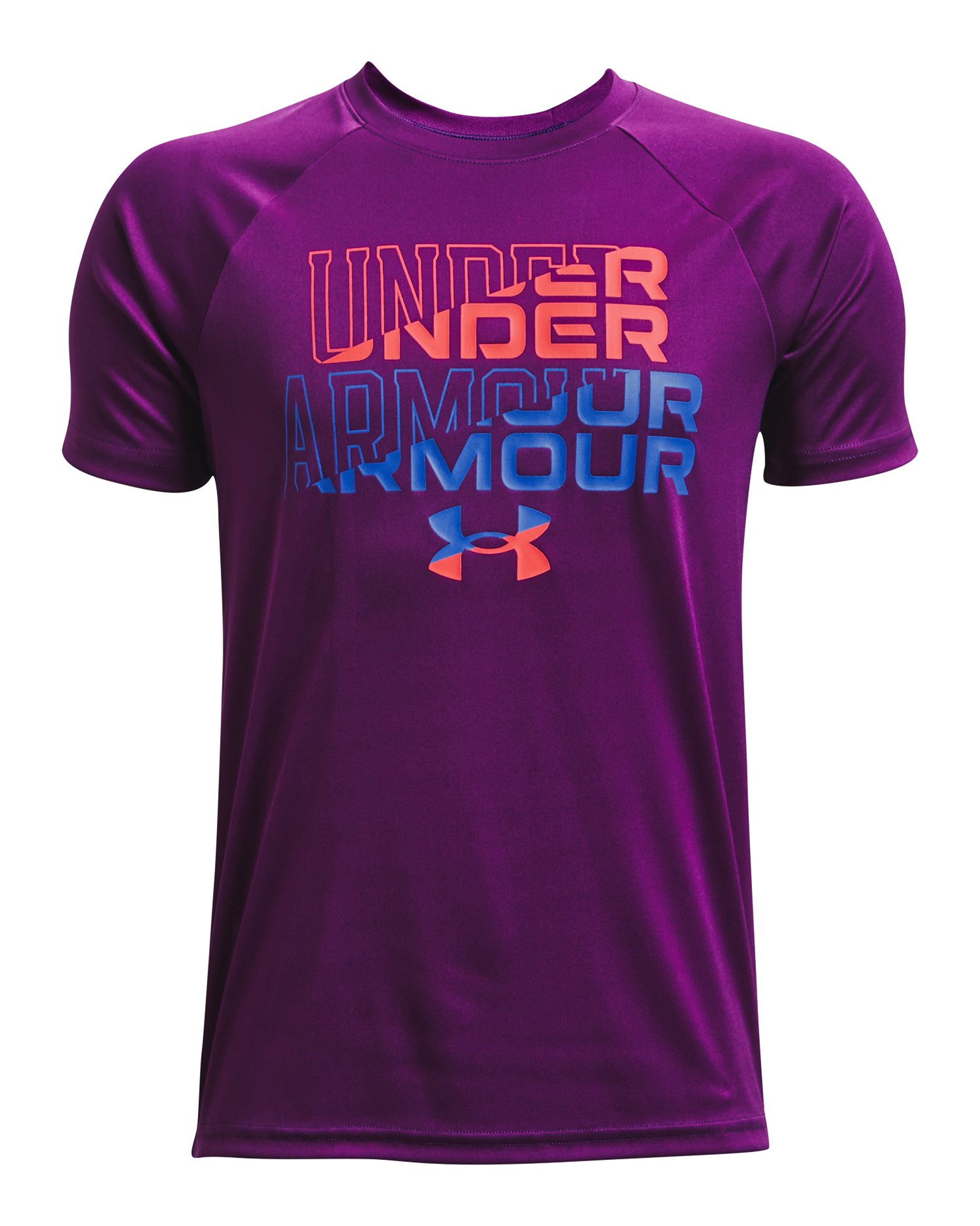 Boys' UA Tech Wordmark Logo Short Sleeve  7