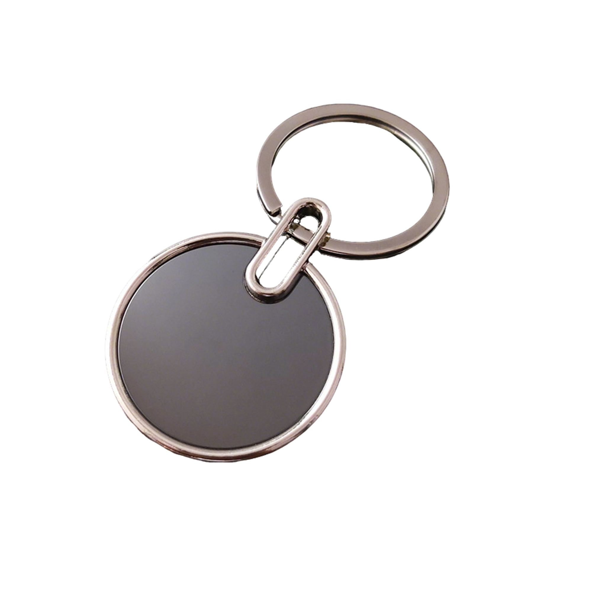 Polished Chrome Key Ring 2.79" Length X 1.45" Width 1