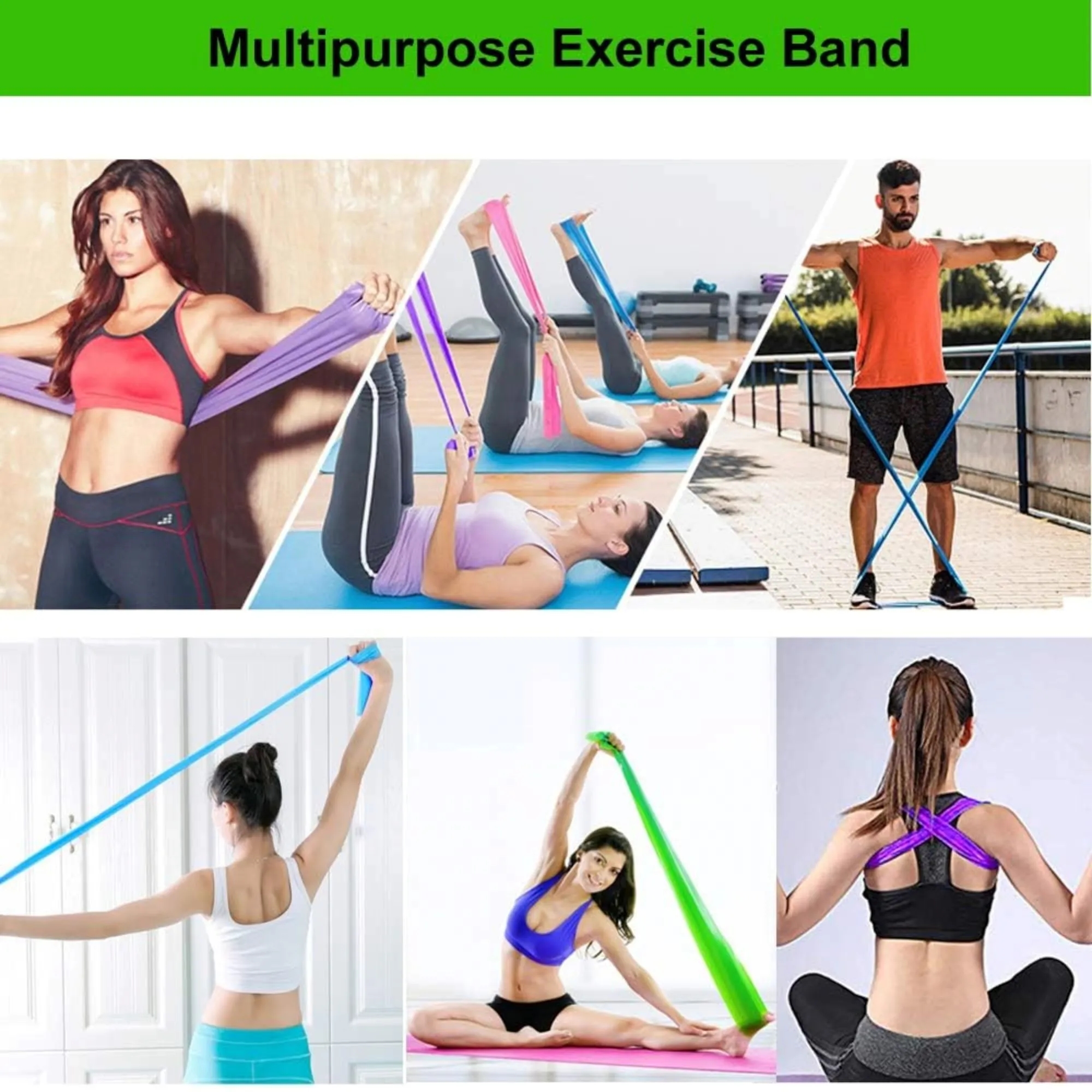 Yoga Stretch Resistance Fitness Stretch Band 5