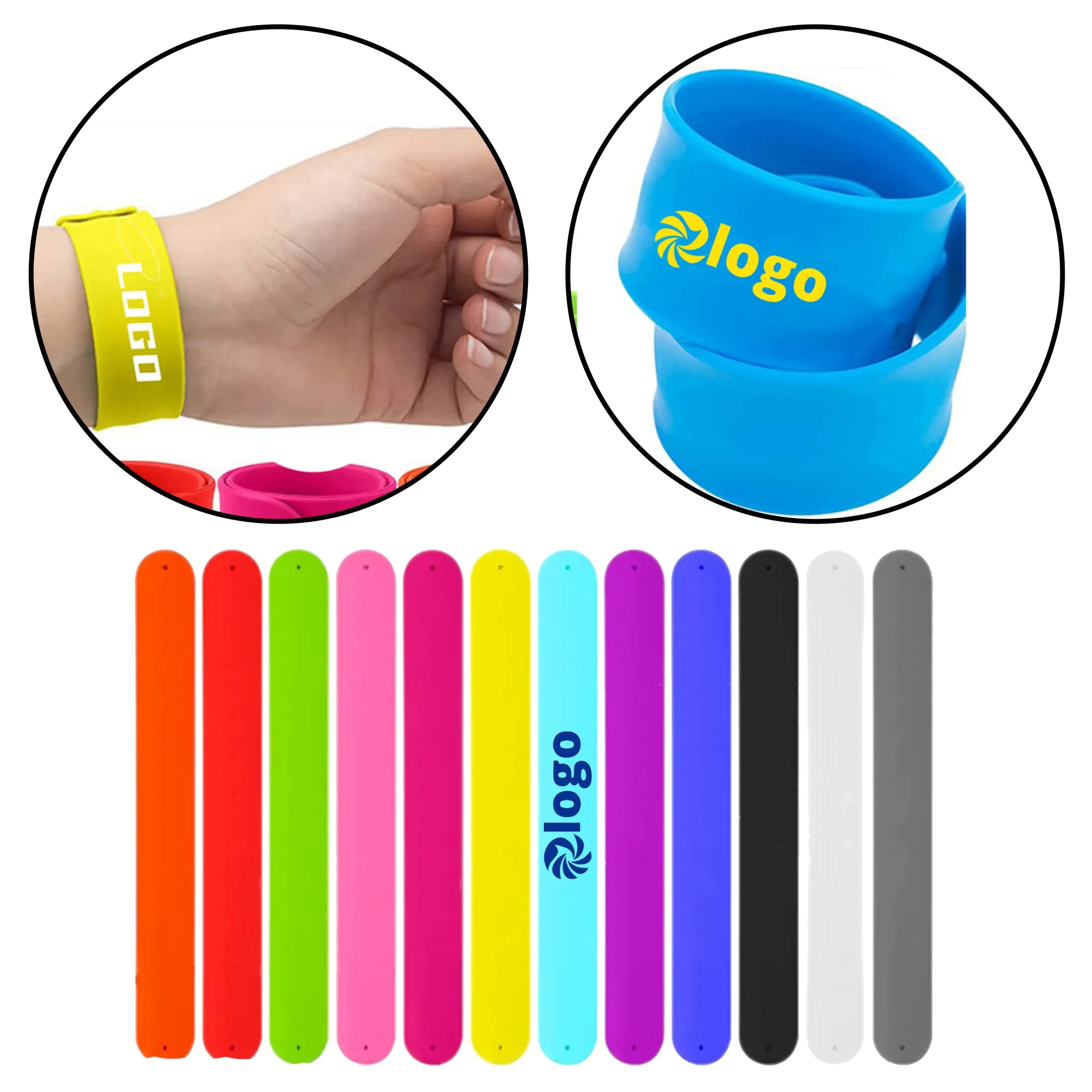 Custom Silicone Slap Wristband Bracelet 8