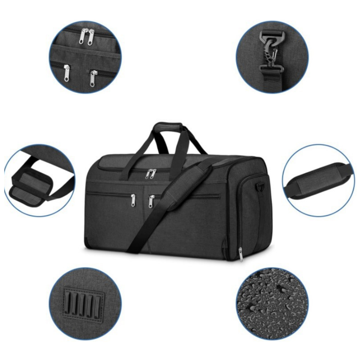 55L Travel & Gym Duffel Bag with Multiple Compartments 5