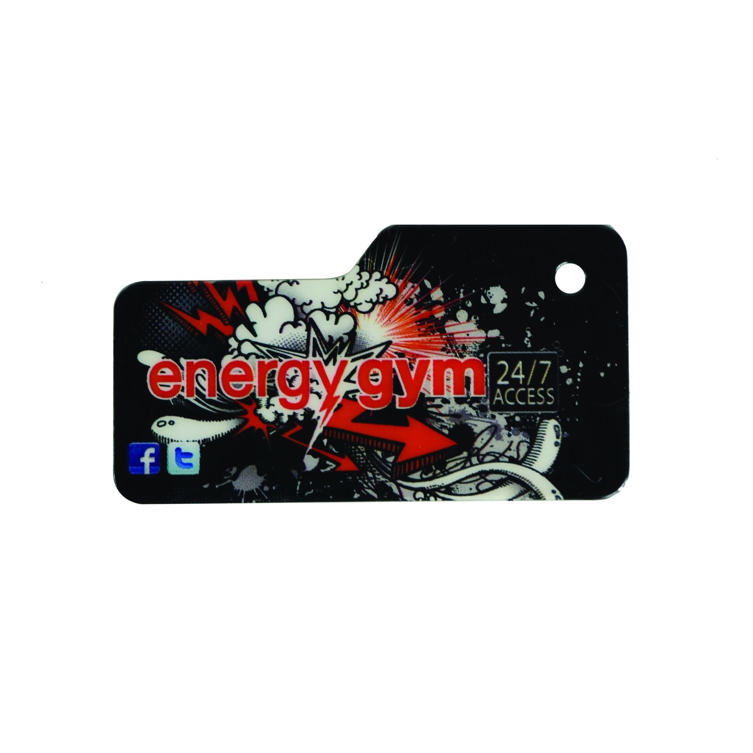 2 5/8"W x 1 3/8"H Tab Key Tag 1