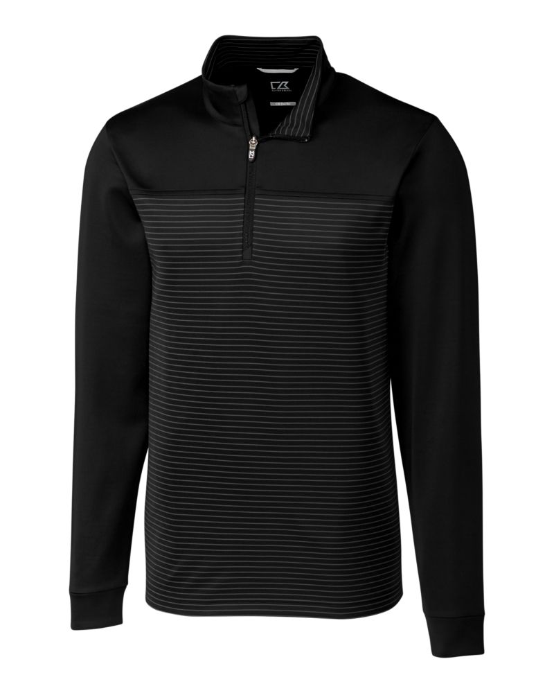 Traverse Stretch Eco Stripe Quarter Zip Mens Pullover