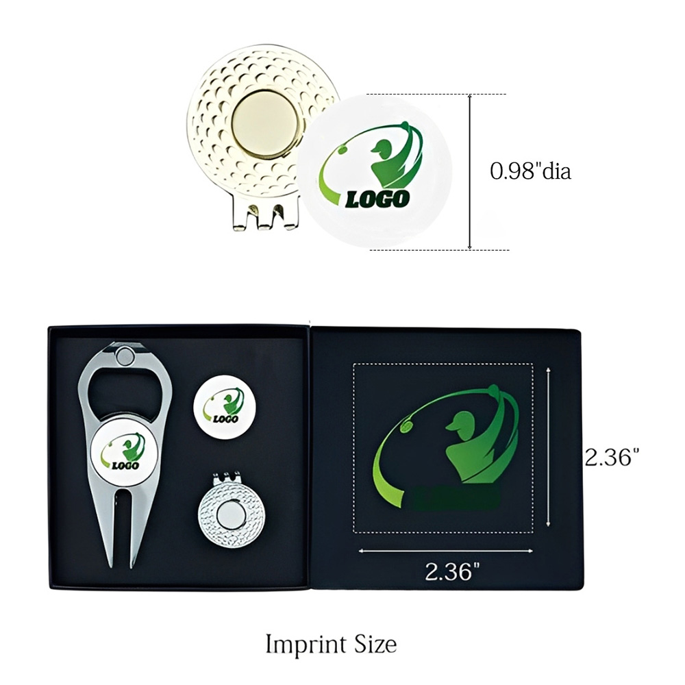 Golf Hat Clip Ball Marker Gift Set 10