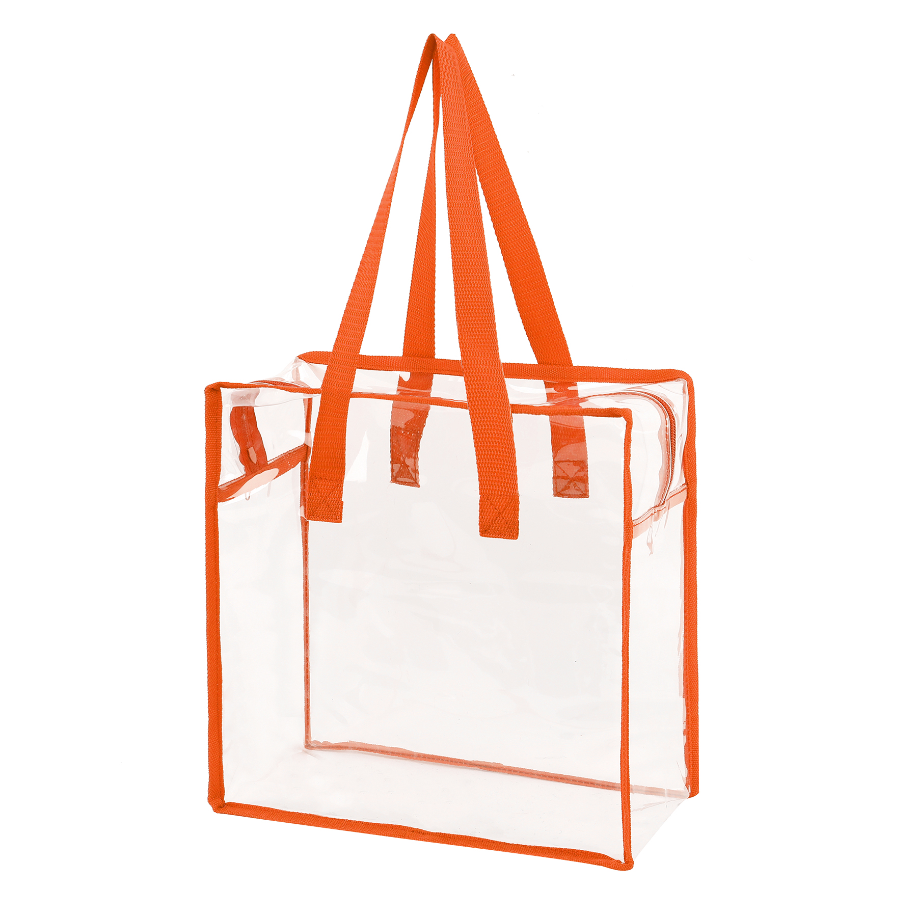 Clear Vinyl Stadium Compliant Zippered Tote Bag 1
