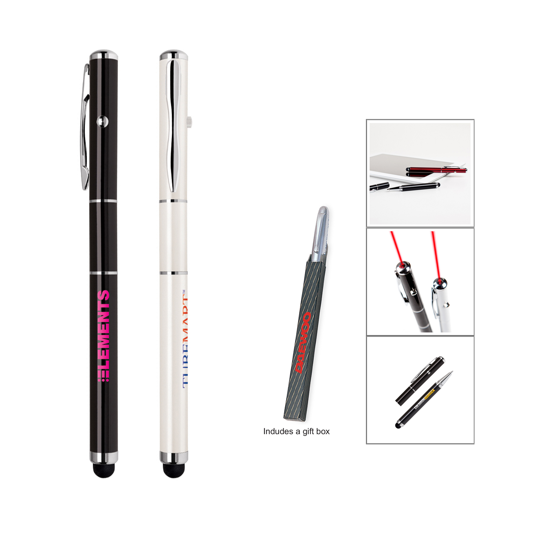 iPad/iphone stylus with laser pointer and ballpoint pen 3