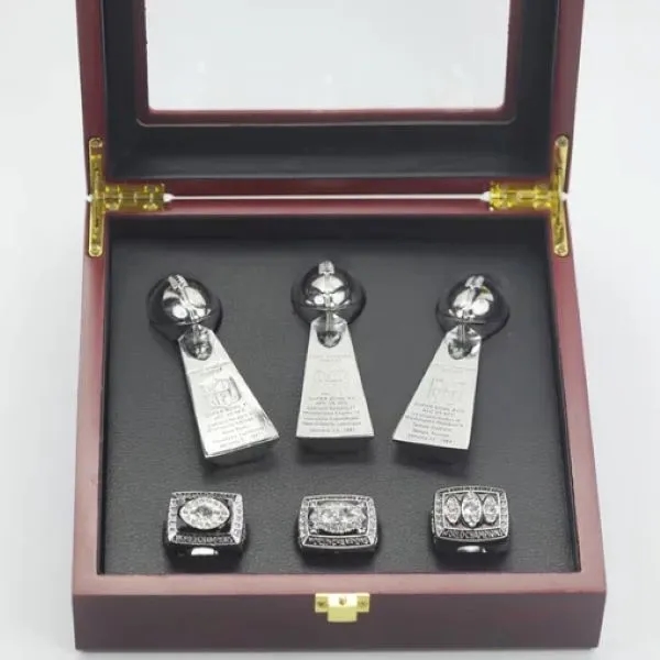 3 Las Vegas (Oakland) Raiders championship ring set 2