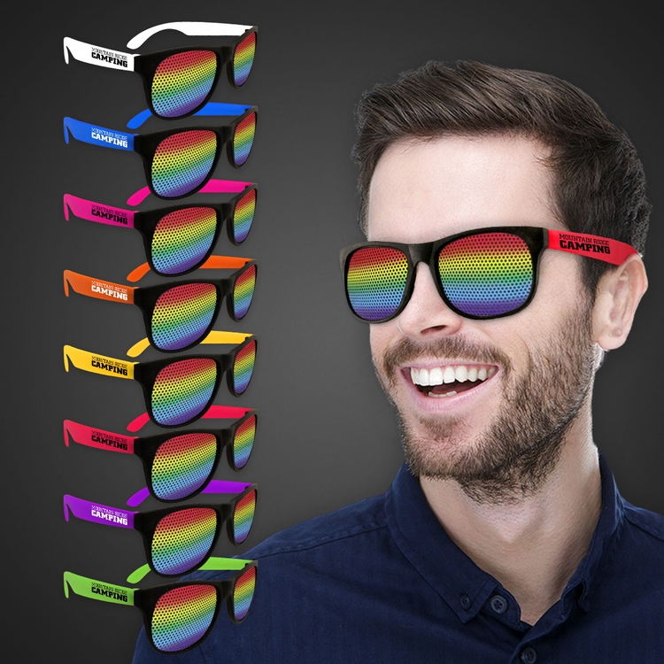 Rainbow Neon Green Billboard Sunglasses