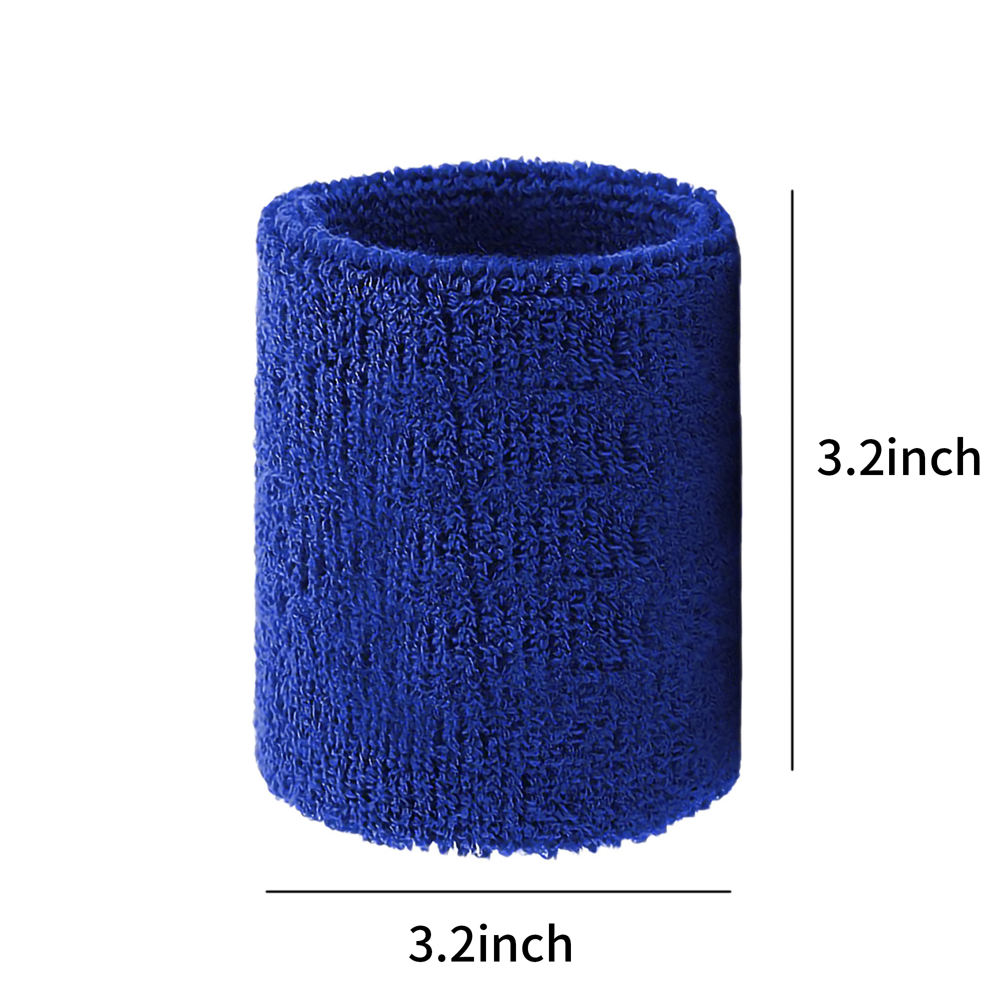 Cotton Embroidery Sports Wrist Band Sweat Absorbing 3.2" 22