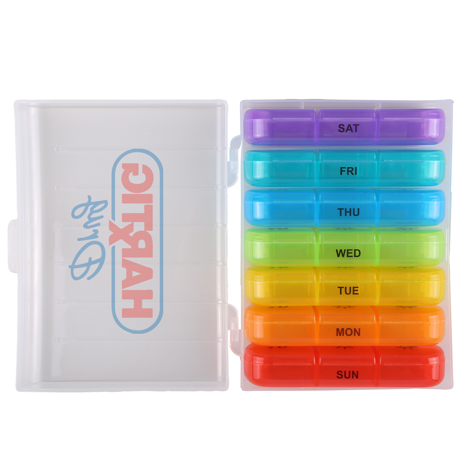 21 Compartment 7 Day Pill Box 6