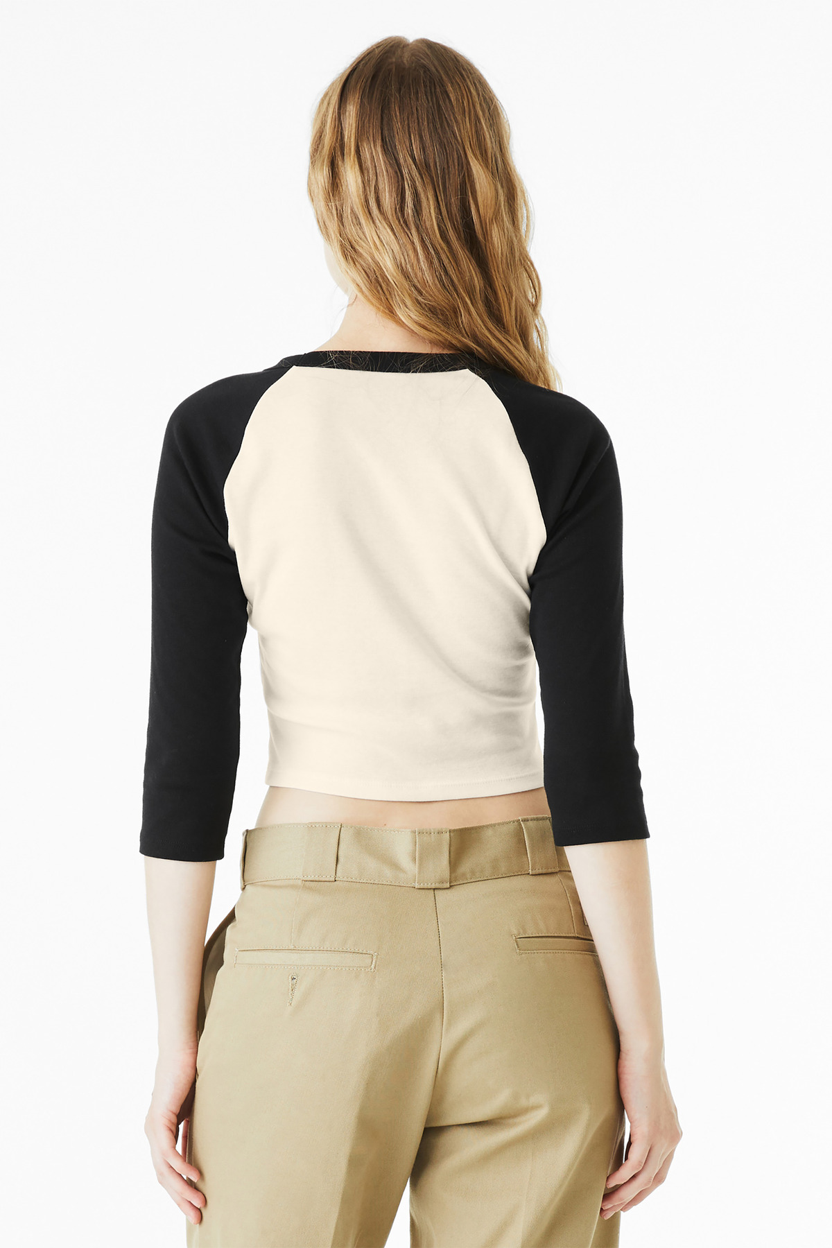 BELLA+CANVAS Women's Micro Rib 3/4 Raglan Baby Tee BC1200 7