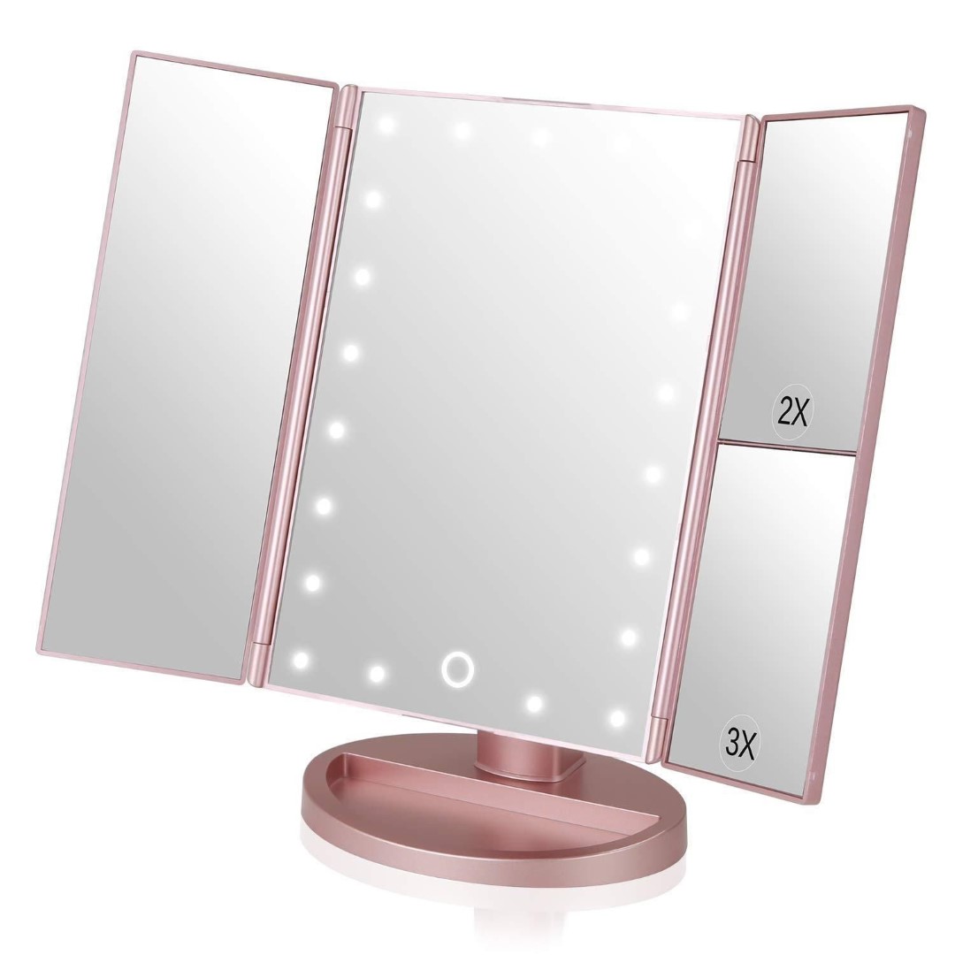 LED Tri-Fold Mirror Touch Screen 3X/2X/1X 6