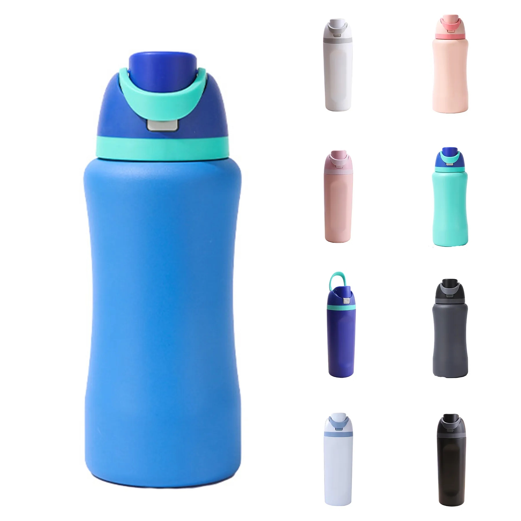 24 oz Insulated Stainless Steel Water Bottle with Straw, custom water bottle with logo imprint 4
