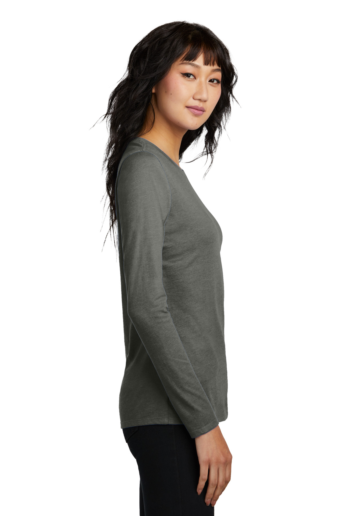 District Women's Perfect Blend CVC Long Sleeve Tee DT110 43