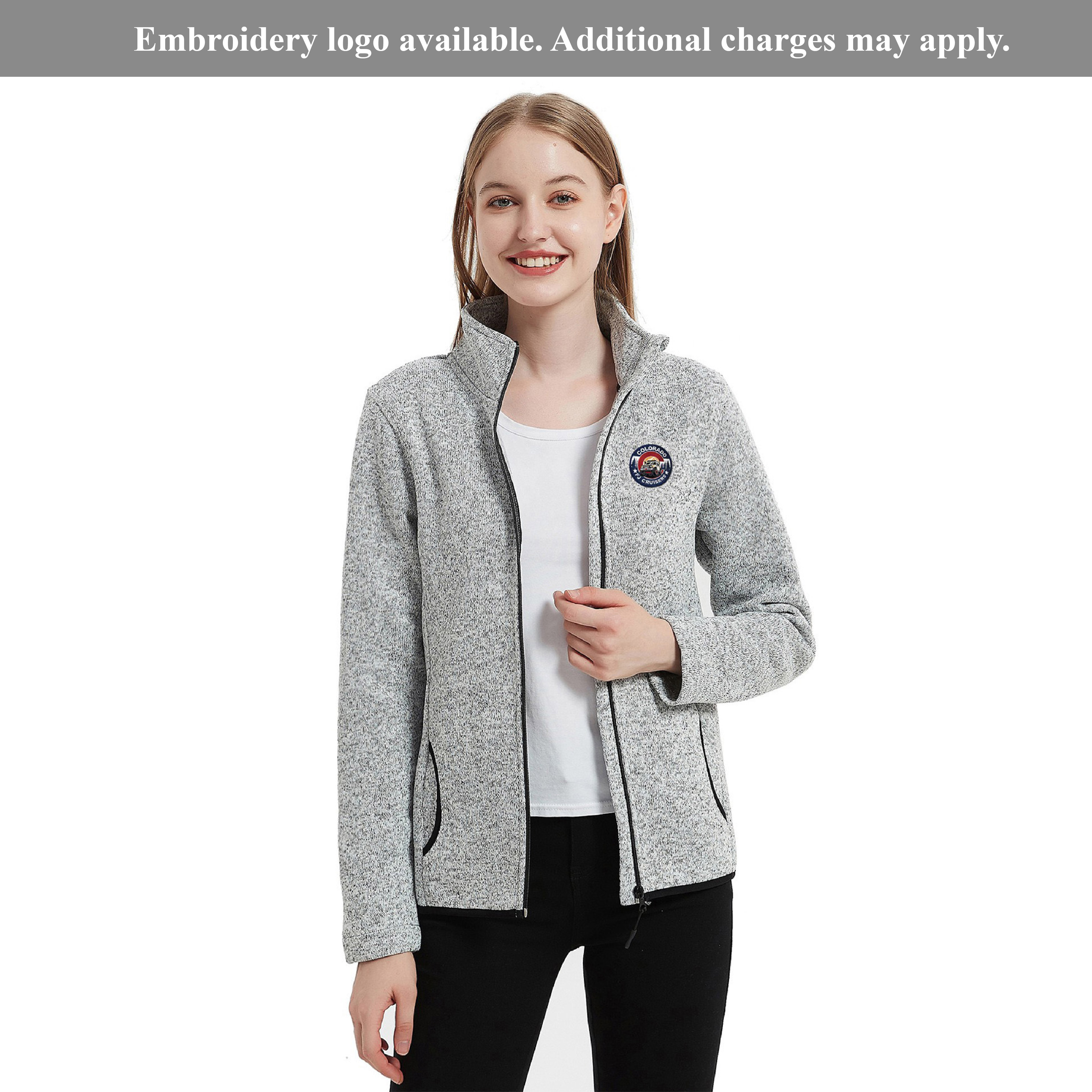 Women's Full-Zip Sweater Fleece Jacket 14