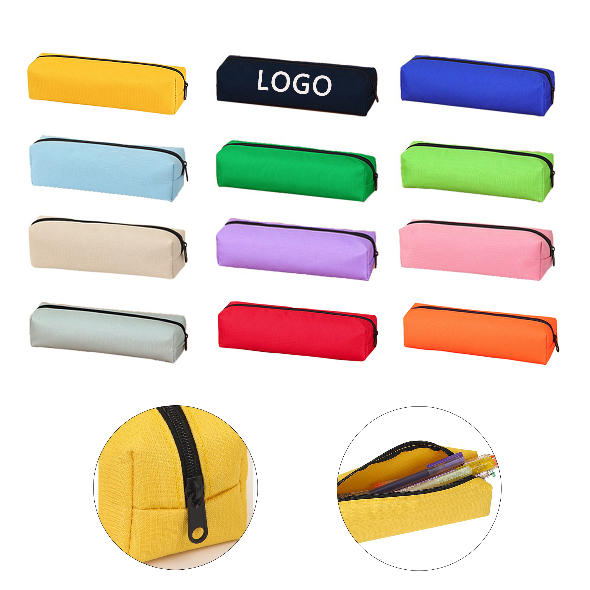 Durable Oxford Cloth Zippered High-Capacity Pencil Case 13
