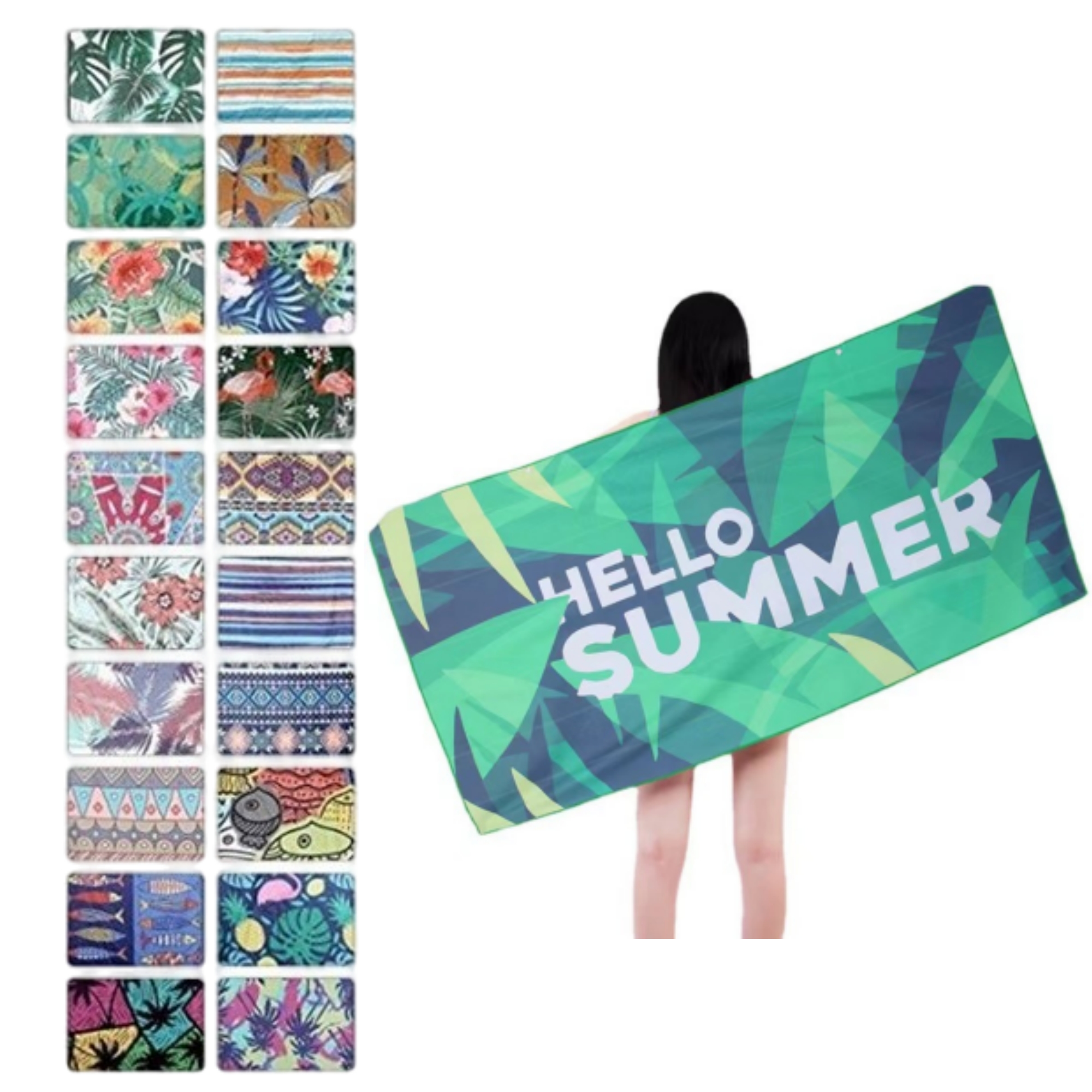 Custom Full Color Beach Towel MOQ 50PCS 2