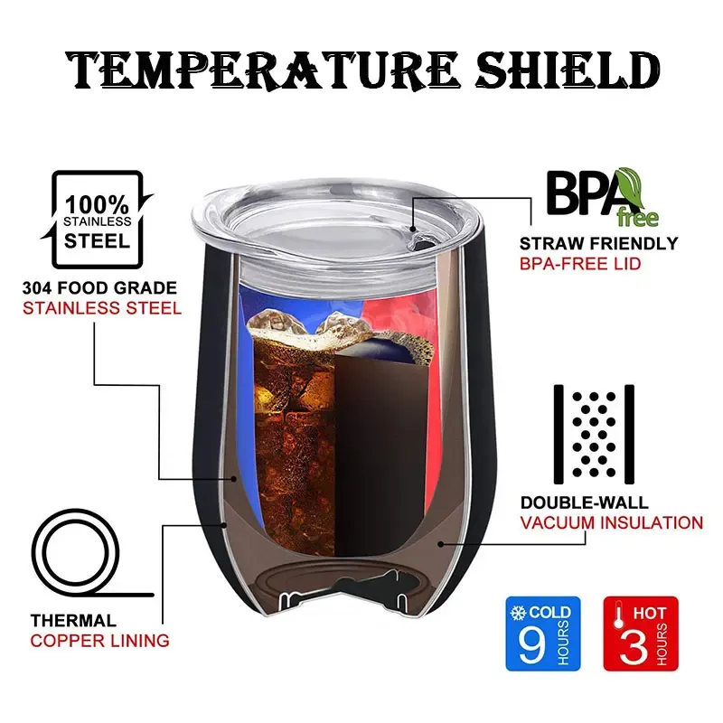 12 Oz Double Wall Vacuum Stainless Steel Travel Mugs 3