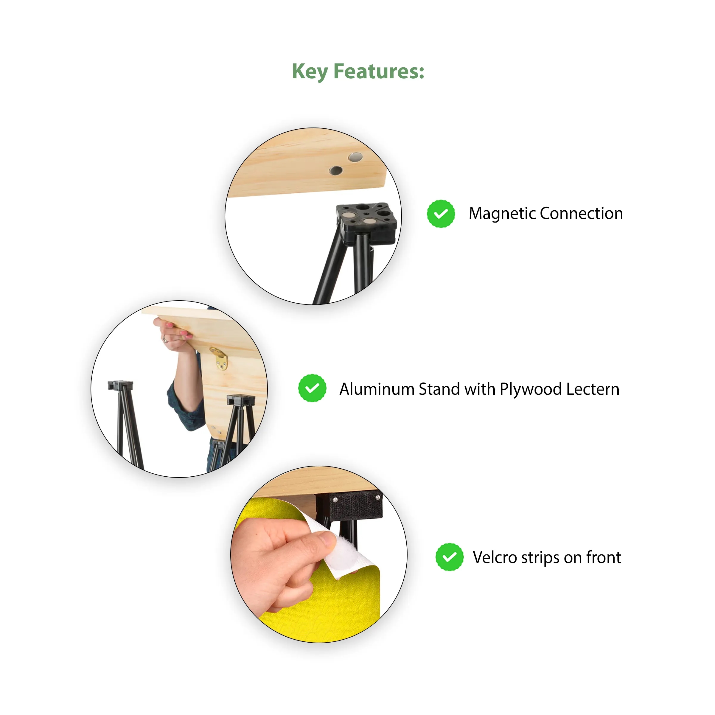 Angled Wide Portable Podium - Hardware 4