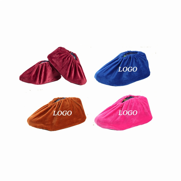 Thick non-slip flannel shoes cover 1