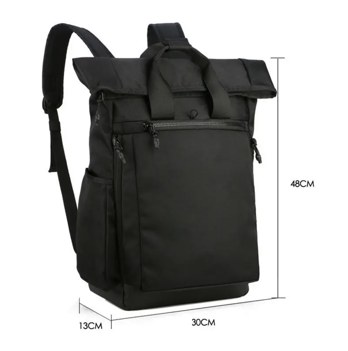 Laptop Backpack Roll Top School Bag for 15.6 Inch Laptop 2