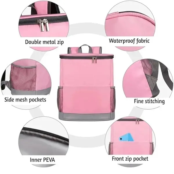 Colorful Insulated Cooler Backpack - Spacious Travel Bag 4