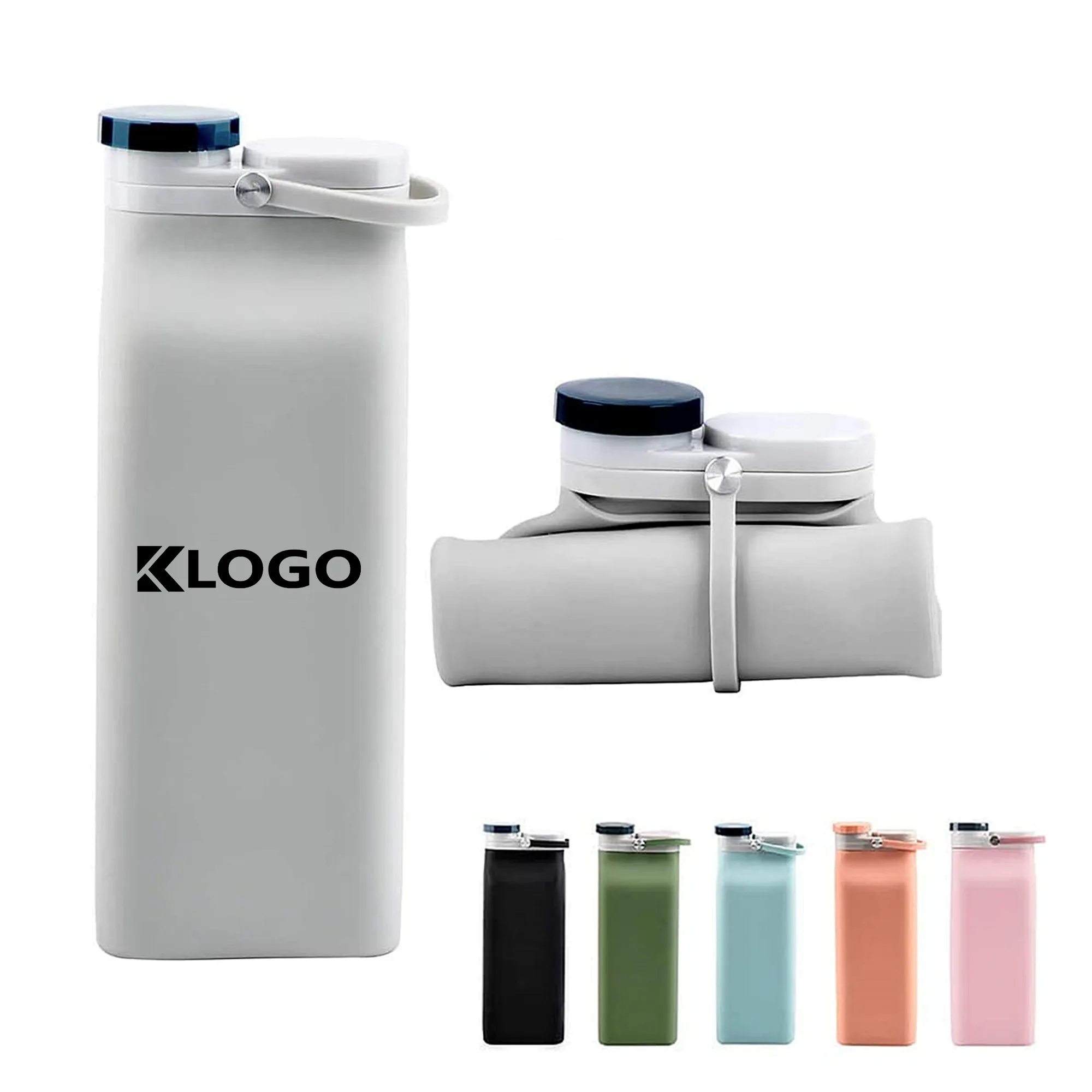 20oz Collapsible Silicone Water Bottle 4