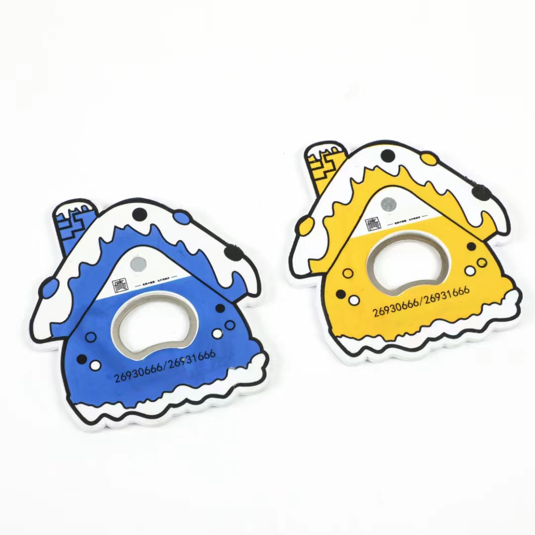 House Shape Refrigerator Magnets Bottle Opener, custom magnet with logo imprint 2