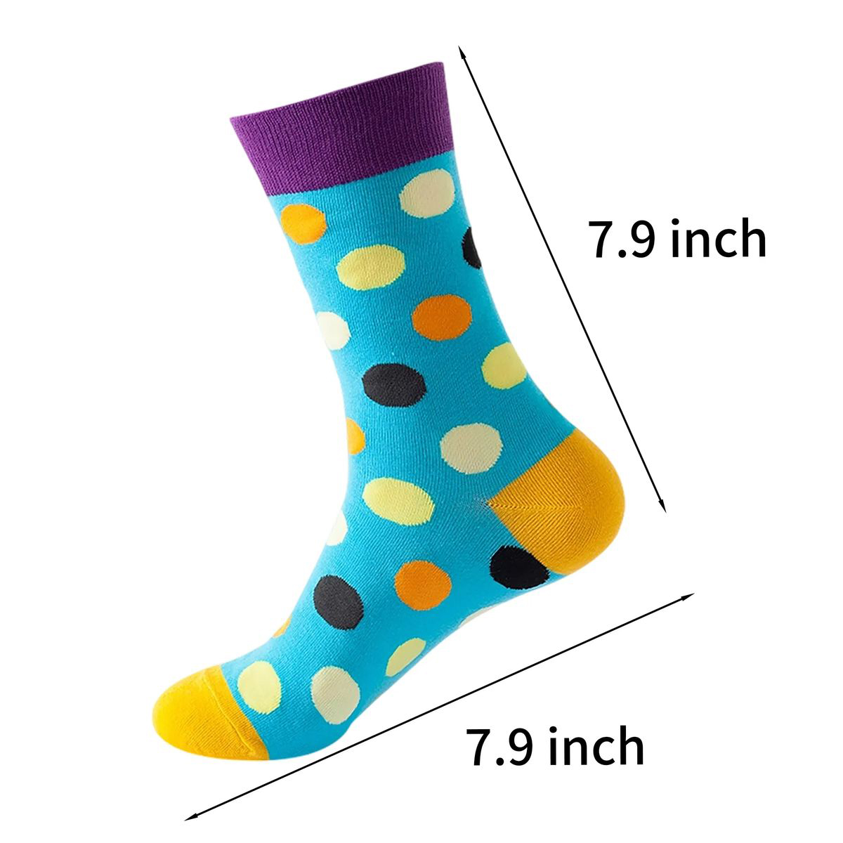 Cotton Crew Socks with Jacquard Pattern 118
