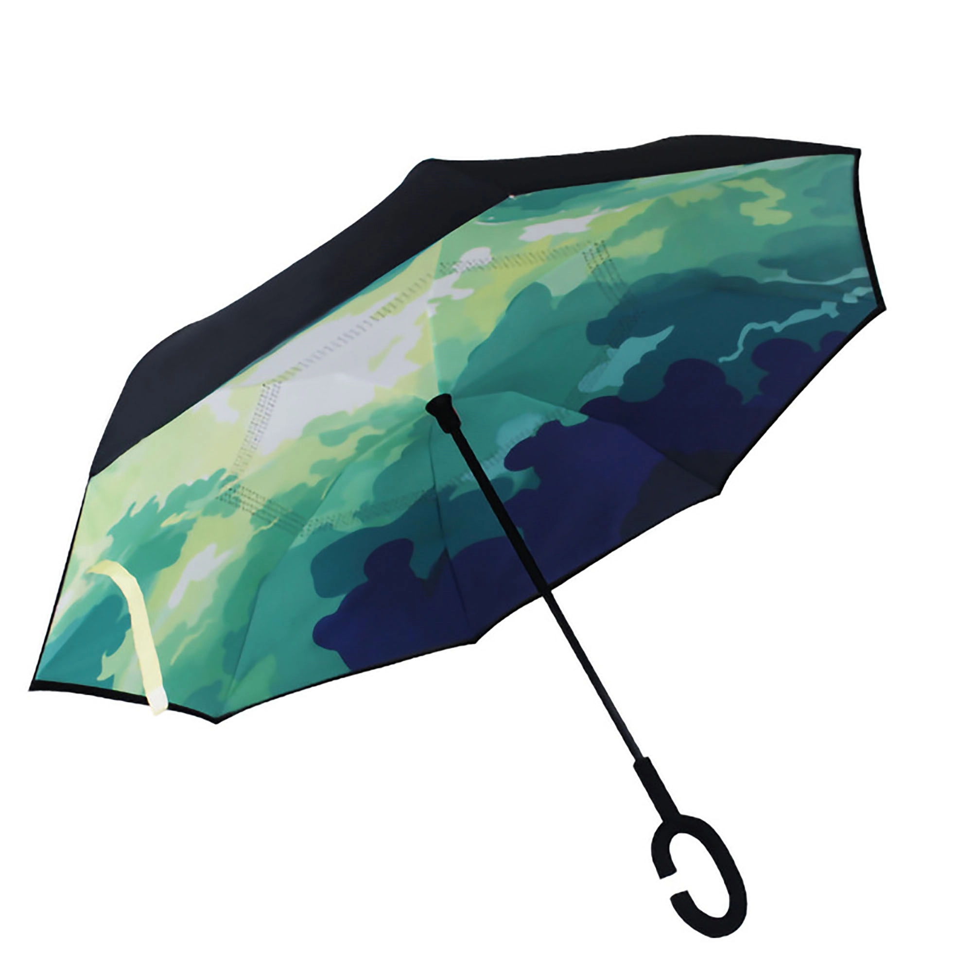 Reverse Upside Down Umbrella With C-Shaped Handle 11