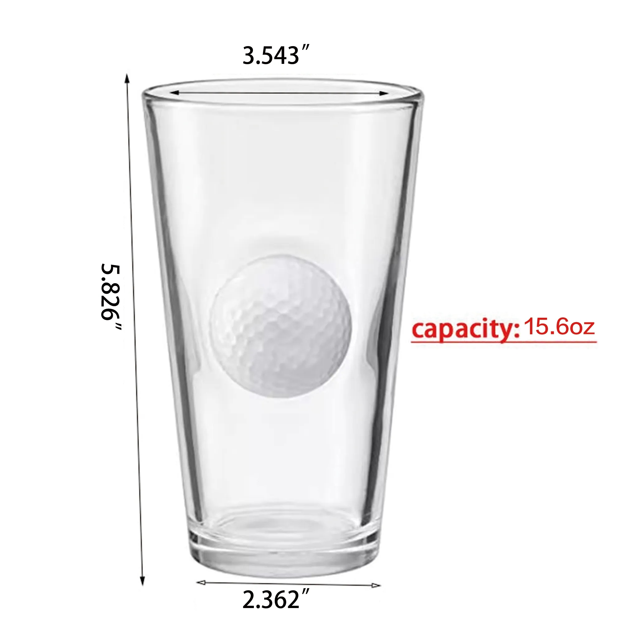 Golf Ball Embedded Creative Beer Mug 3