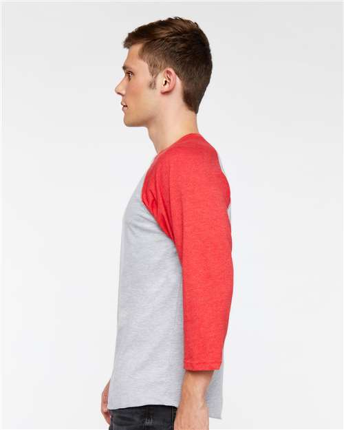 Unisex Baseball Fine Jersey Three-Quarter Sleeve Tee - 6930 83
