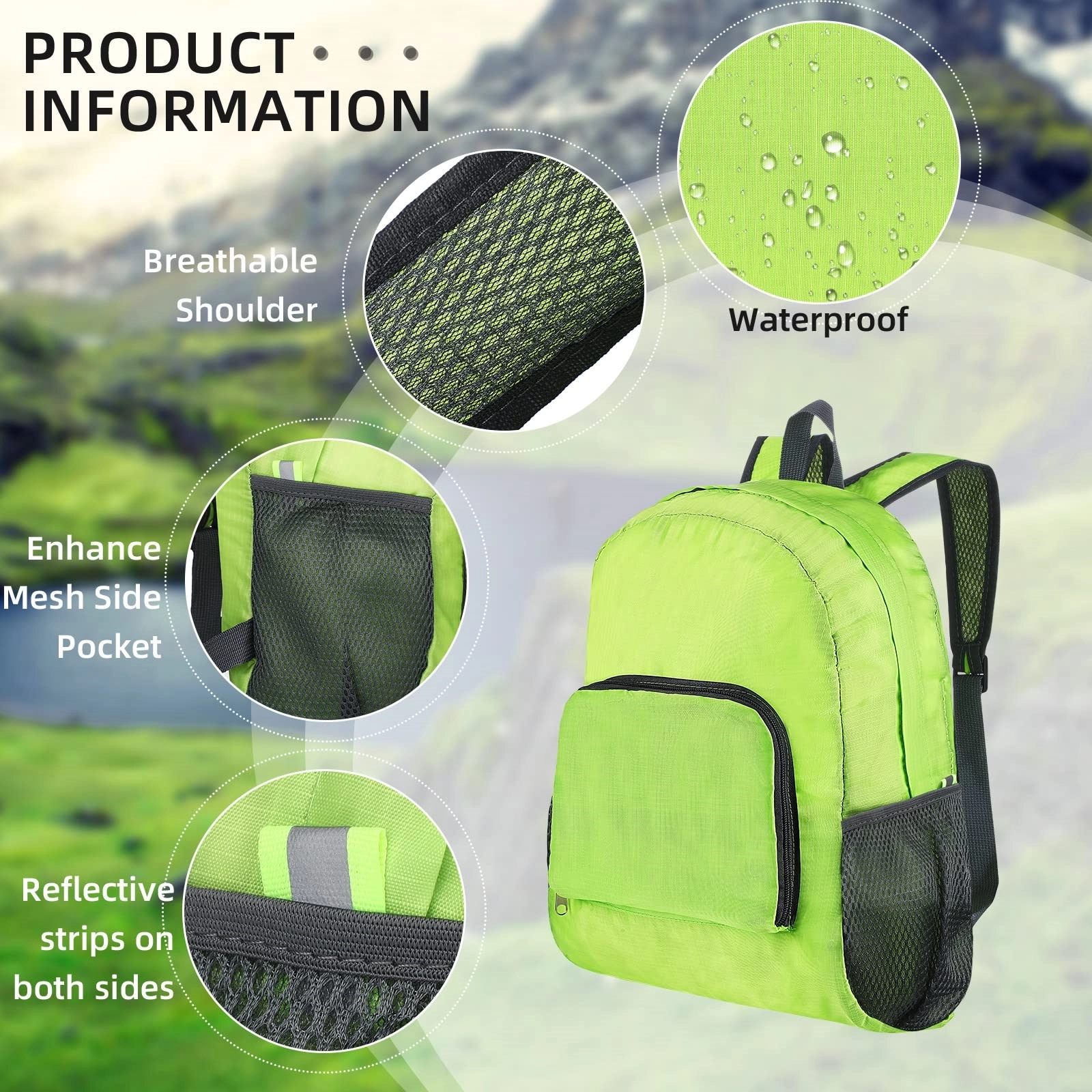 Foldable Backpack In Pouch 3