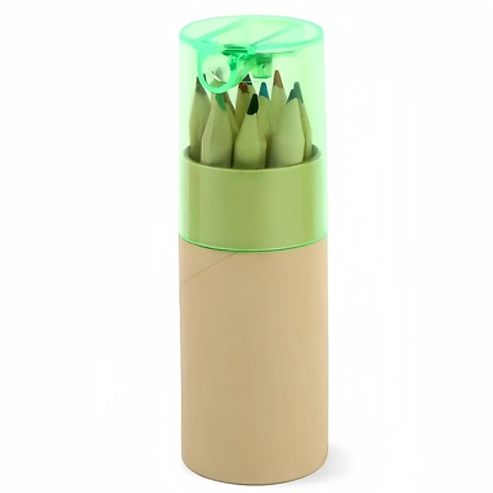 MOQ100 Colored Pencils Tube With Sharpener 12-Piece 5