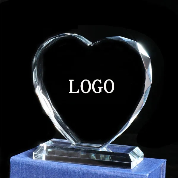 Heart Shape Crystal Award Trophy 4