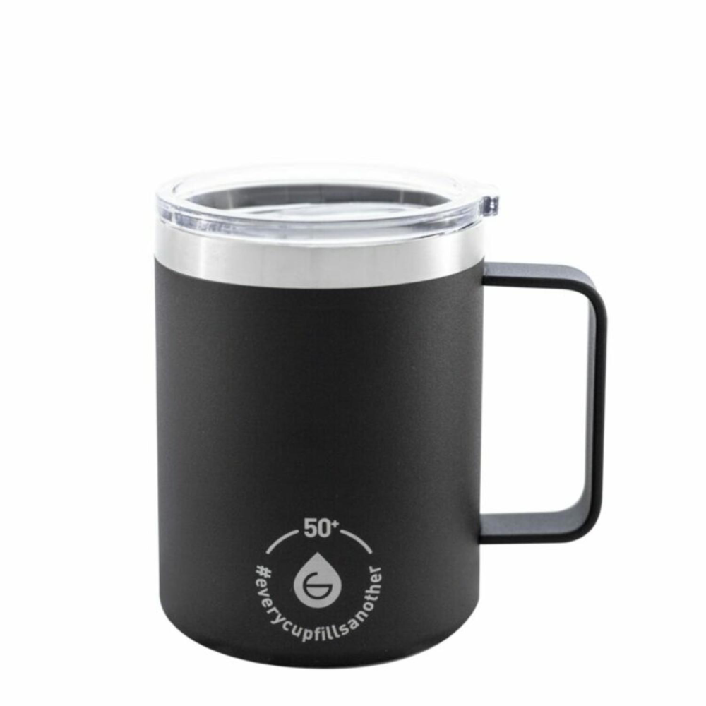 14 oz. GROSCHE® Everest Insulated Travel Mug with Clear Lid