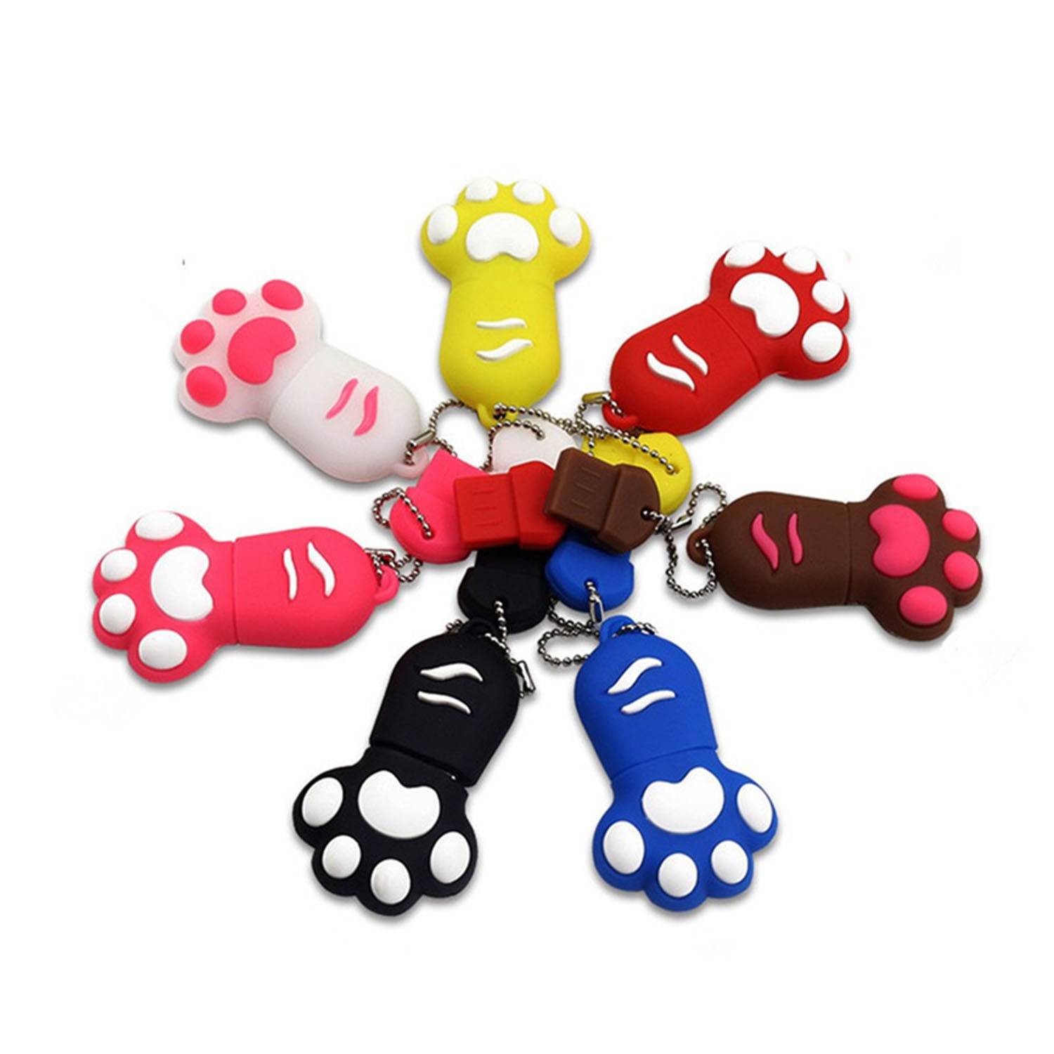 Cartoon Cat Claw Shell USB Flash Disk 128G 4
