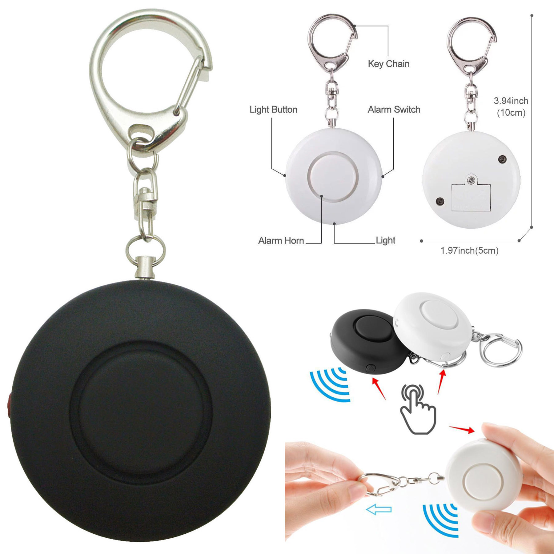 2 in 1 Personal Safety Alarm With Keychian 1