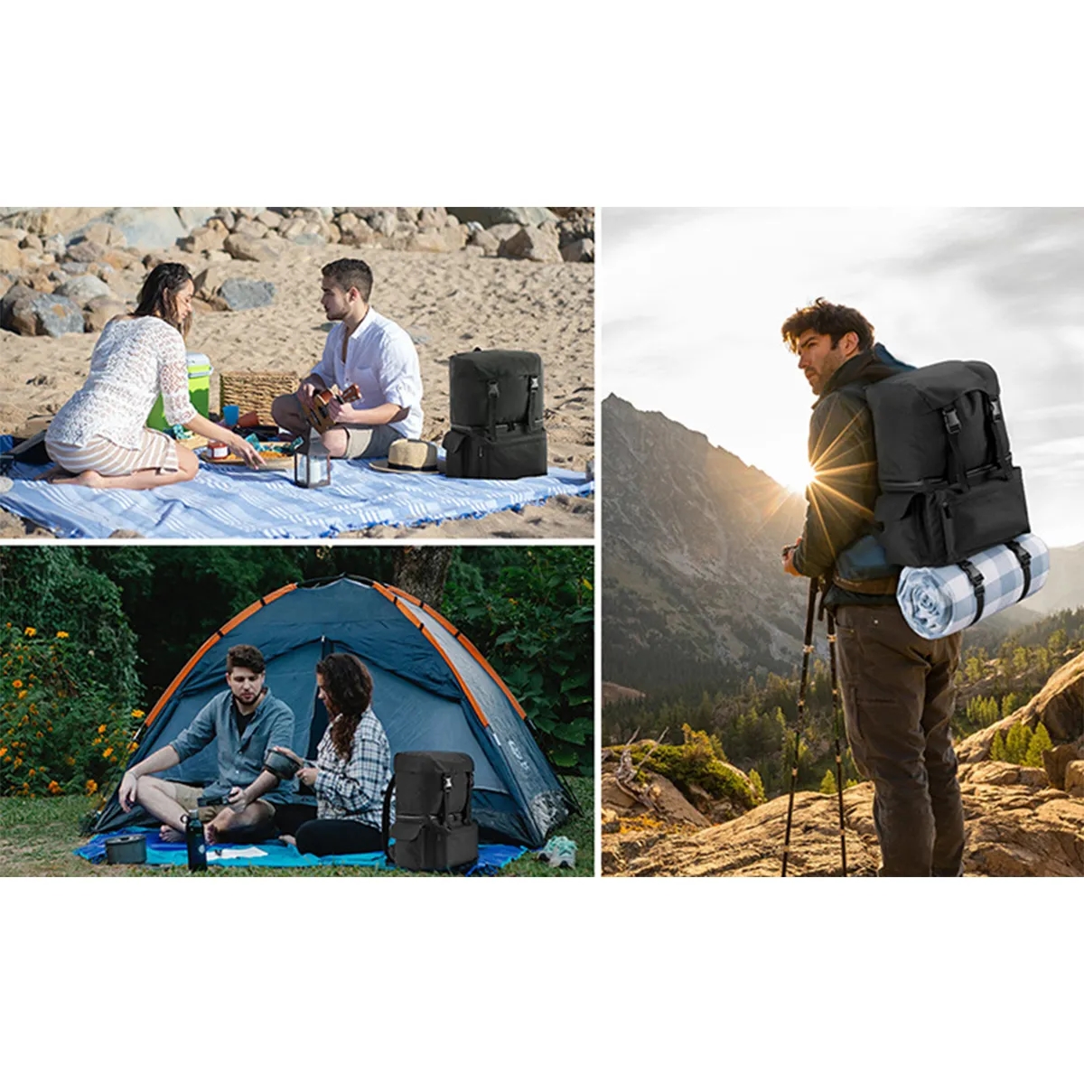Logo Insulated Leakproof Cooler Picnic Double Layer Backpack 5