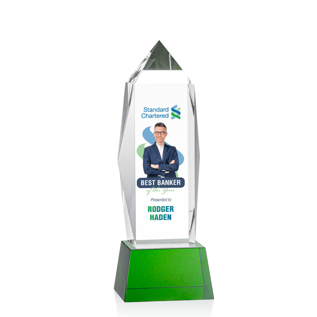 Bloomington VividPrint™ Award on Base - Green 6