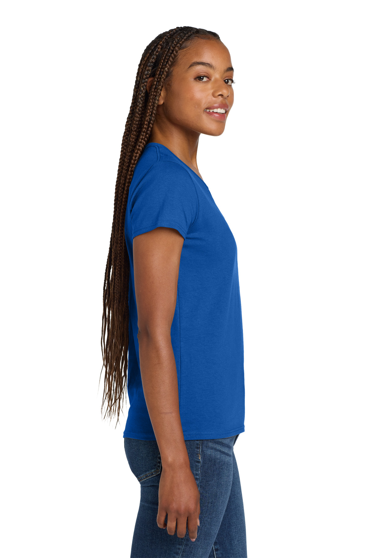 Gildan Women's Heavy Cotton 100% Cotton V-Neck T-Shirt. 5V00L 66